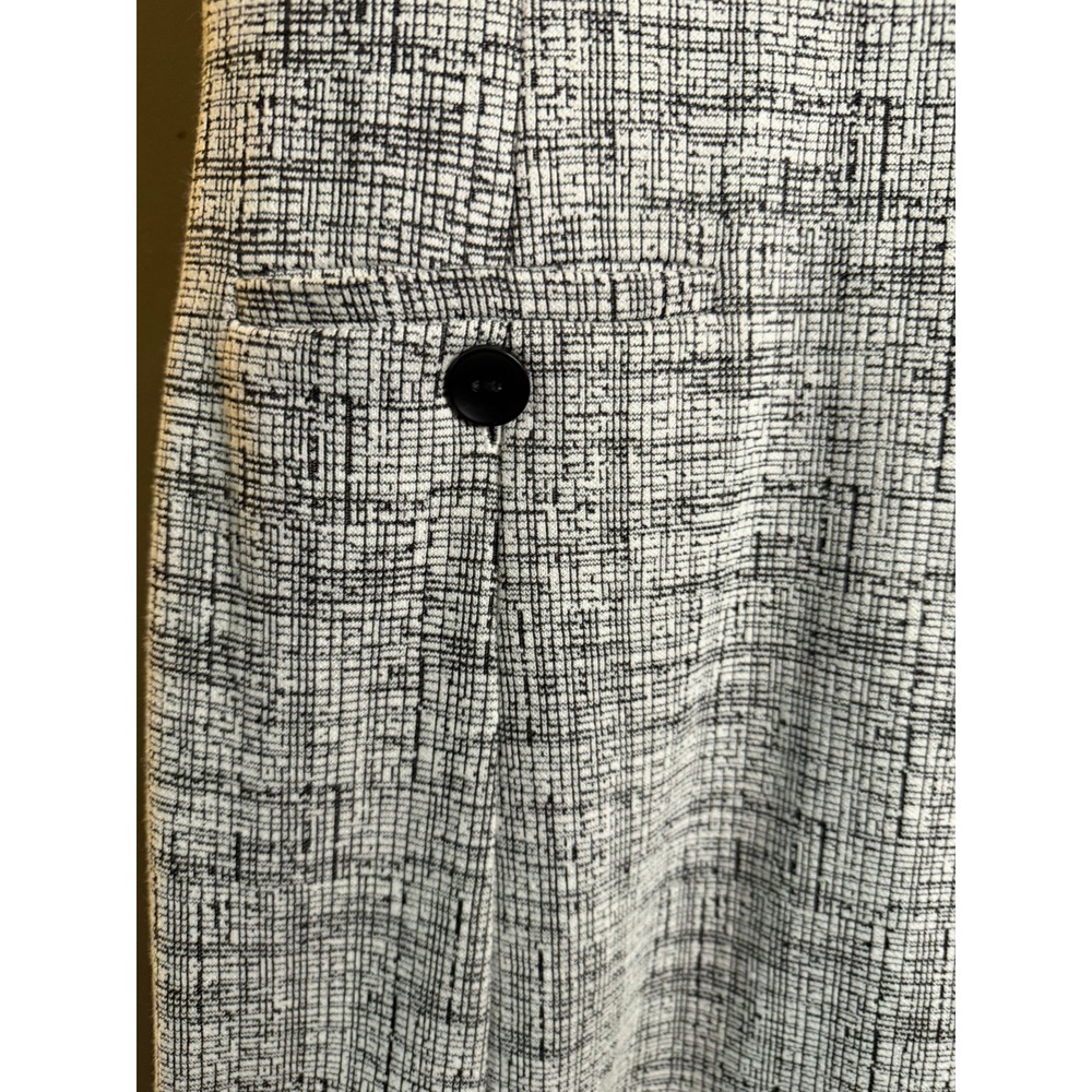Tahari Womens Black White Crosshatch Short Sleeve Sheath Dress Size 4 - Picture 3 of 4